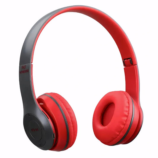 P47 Wireless Bluetooth Headphones – HiFi Stereo Sound, Built-in Mic, Wireless Over-Ear Headset for Music, Gaming & Calls